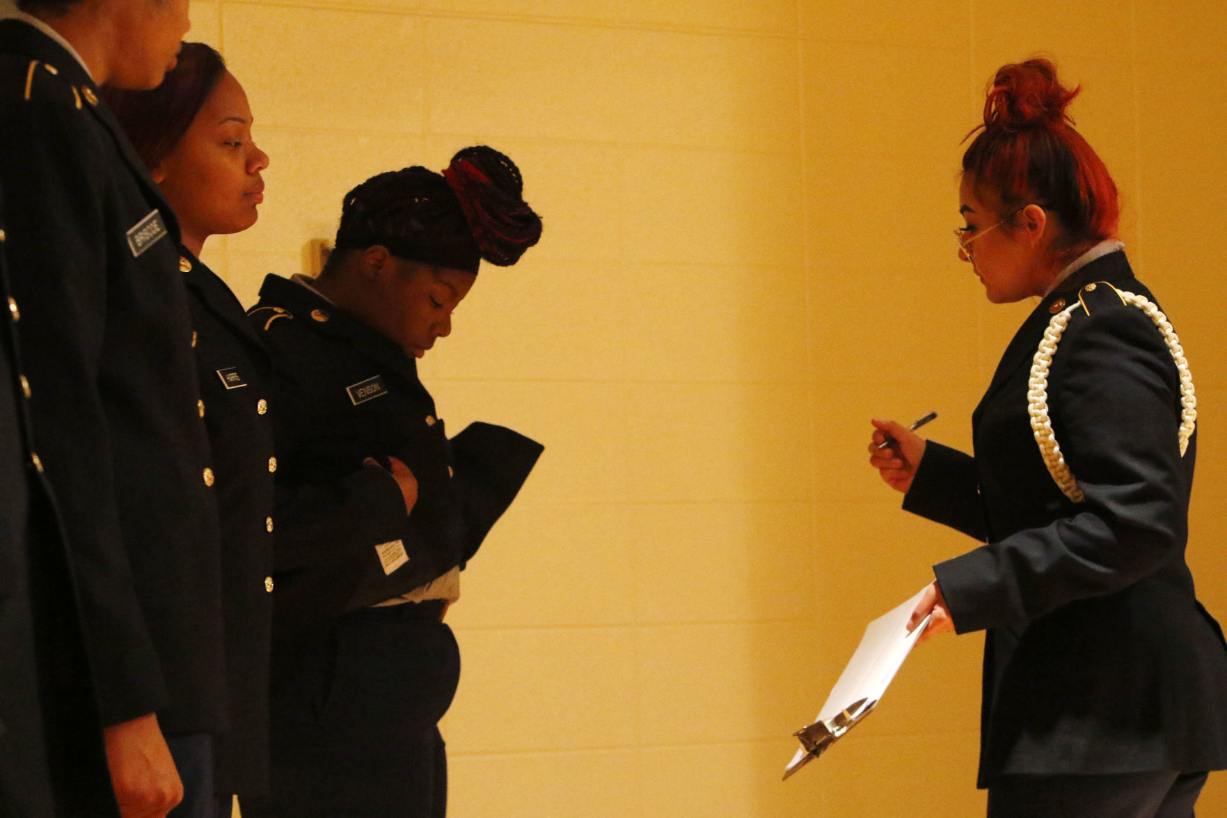 East Chicago Central JROTC uniform inspection